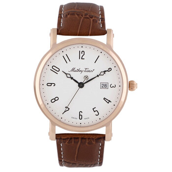 Đồng hồ Mathey-Tissot City Mặt Trắng Dây Da Nâu H611251PG Nam Chính hãng Sale giá Rẻ tại XaXi World