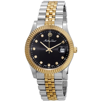 Đồng hồ Mathey-Tissot Rolly III Mặt Đen Pha Lê H710BN Nam Chính hãng Sale giá Rẻ tại XaXi World