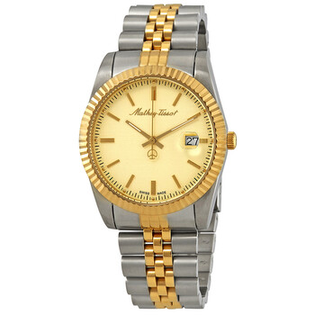 Đồng hồ Mathey-Tissot Mathey III Quartz Mặt Vàng Dây Demi H810BDI Nam Chính hãng Sale giá Rẻ tại XaXi World