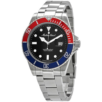 Đồng hồ Mathey-Tissot Mathey Vintage Quartz Mặt Đen Pepsi Bezel H9010AR Nam Chính hãng Sale giá Rẻ tại XaXi World