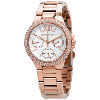 Đồng hồ Michael Kors Camille Chronograph Quartz Mặt Trắng Pha Lê MK6845 Nữ Chính hãng Sale giá Rẻ tại XaXi World