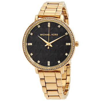 Đồng hồ Michael Kors Pyper Quartz Mặt Đen Pha Lê MK4593 Nữ Chính hãng Sale giá Rẻ tại XaXi World