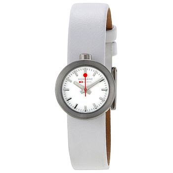 Đồng hồ Mondaine Aura Mặt Trắng Dây Da Trắng Strap A6663032416SBA Nữ Chính hãng Sale giá Rẻ tại XaXi World