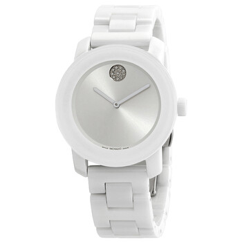 Đồng hồ Movado Bold Ceramic Quartz Silver & White Museum Dial 3600802 Nữ Chính hãng Sale giá Rẻ tại XaXi World