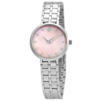 Đồng hồ Movado Kora Quartz Diamond Pink Mặt Xà Cừ 0607322 Nữ Chính hãng Sale giá Rẻ tại XaXi World