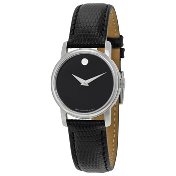 Đồng hồ Movado Museum Mặt Đen Dây Da Đen Strap 2100004 Nữ Chính hãng Sale giá Rẻ tại XaXi World