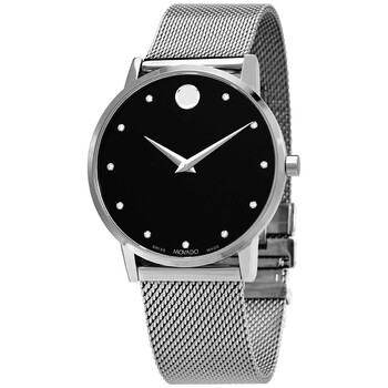 Đồng hồ Movado Museum Quartz Diamond Mặt Đen 0607511 Nữ Chính hãng Sale giá Rẻ tại XaXi World