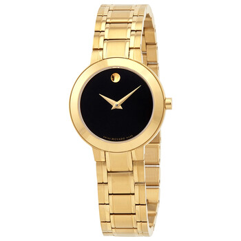 Đồng hồ Movado Stiri Quartz Mặt Đen Yellow Gold PVD 0607282 Nữ Chính hãng Sale giá Rẻ tại XaXi World
