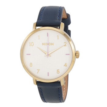 Đồng hồ Nixon Arrow Quartz Mặt Xám Dây Da Xanh A1091-151-00 Unisex Chính hãng Sale giá Rẻ tại XaXi World