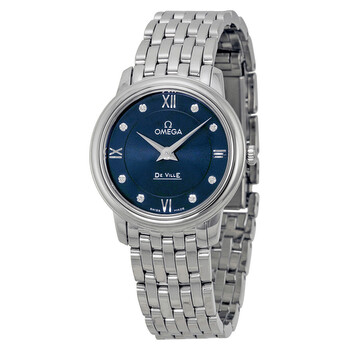 Đồng hồ Omega DeVille Prestige Mặt Kim Cương Xanh 42410276053001 Nữ Chính hãng Sale giá Rẻ tại XaXi World