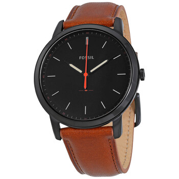 Đồng hồ Fossil Open Box - Fossil Minimalist Mặt Đen Dây Da Nâu FS5305 Nam Chính hãng Sale giá Rẻ tại XaXi World