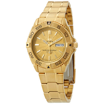 Đồng hồ Seiko Open Box - Seiko Seiko 5 Sports Automatic Mặt Vàng SNZB26J1 Nam Chính hãng Sale giá Rẻ tại XaXi World