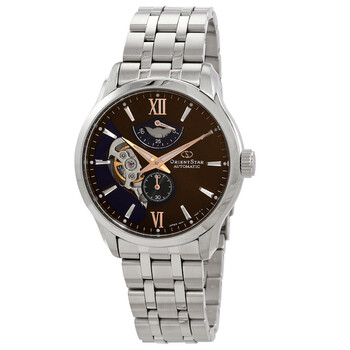 Đồng hồ Orient Star Automatic Open Heart Brown Mặt Xanh RE-AV0B02Y00B Nam Chính hãng Sale giá Rẻ tại XaXi World