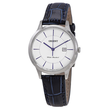 Đồng hồ Orient Quartz Mặt Trắng Dây Da Xanh RF-QA0006S10B Nữ Chính hãng Sale giá Rẻ tại XaXi World