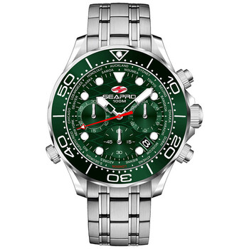 Đồng hồ Seapro Mondial Timer Chronograph Quartz Mặt Xanh Lá SP0155 Nam Chính hãng Sale giá Rẻ tại XaXi World