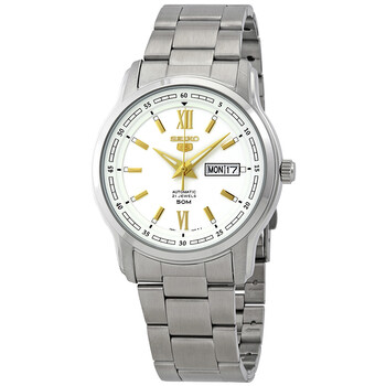 Đồng hồ Seiko 5 Automatic Mặt Trắng Stainless Steel SNKP15K1S Nam Chính hãng Sale giá Rẻ tại XaXi World