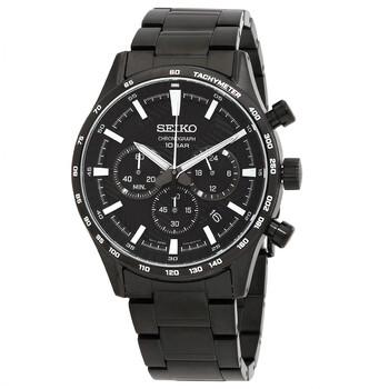 Đồng hồ Seiko Chronograph Quartz Mặt Đen SSB415P1 Nam Chính hãng Sale giá Rẻ tại XaXi World