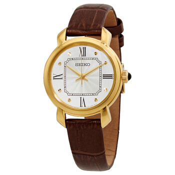 Đồng hồ Seiko Classic Mặt Trắng Dây Da Nâu SUR500P1 Nữ Chính hãng Sale giá Rẻ tại XaXi World