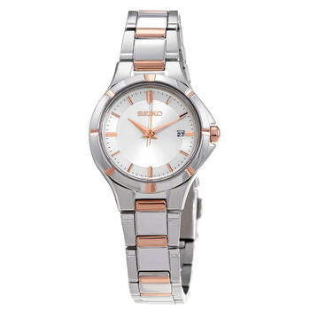 Đồng hồ Seiko Essentials Quartz White Sunray Dial Dây Demi SUR416 Nữ Chính hãng Sale giá Rẻ tại XaXi World