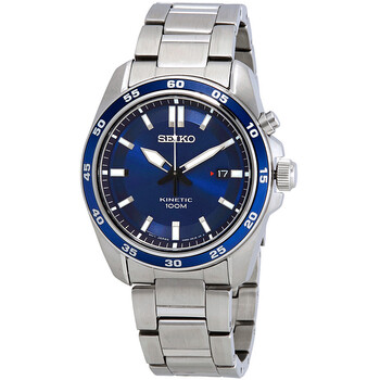 Đồng hồ Seiko Kinetic Mặt Xanh Stainless Steel SKA783 Nam Chính hãng Sale giá Rẻ tại XaXi World