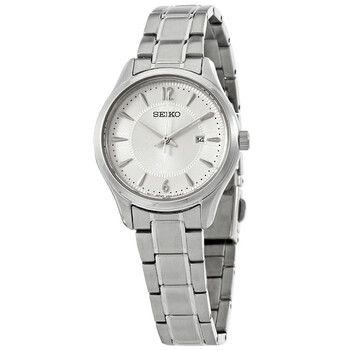 Đồng hồ Seiko Noble Quartz Mặt Bạc Stainless Steel SUR423 Nữ Chính hãng Sale giá Rẻ tại XaXi World