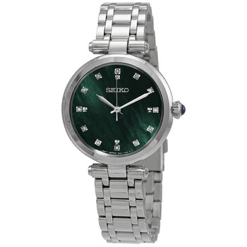 Đồng hồ Seiko Quartz Diamond Green Mặt Xà Cừ SRZ535 Nữ Chính hãng Sale giá Rẻ tại XaXi World