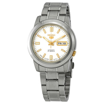 Đồng hồ Seiko Series 5 Automatic Mặt Trắng SNKK07J1 Nam Chính hãng Sale giá Rẻ tại XaXi World