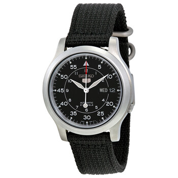 Đồng hồ Seiko 5 Mặt Đen Black Canvas Automatic SNK809 Nam Chính hãng Sale giá Rẻ tại XaXi World