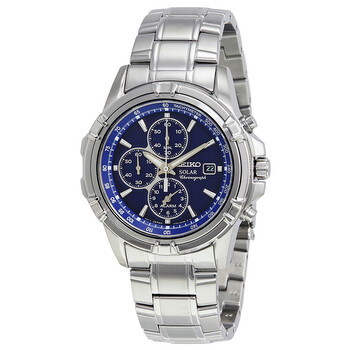 Đồng hồ Seiko Solar Alarm Chronograph Mặt Xanh SSC141 Nam Chính hãng Sale giá Rẻ tại XaXi World