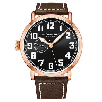 Đồng hồ Stuhrling Original Aviator Lefty Mặt Đen M15938 Nam Chính hãng Sale giá Rẻ tại XaXi World