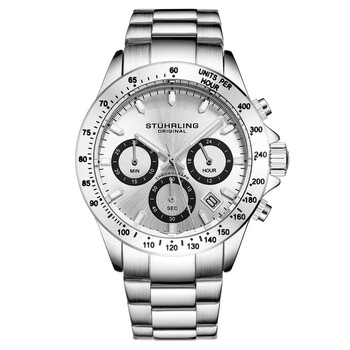 Đồng hồ Stuhrling Original Monaco Chronograph Quartz Mặt Bạc M16851 Nam Chính hãng Sale giá Rẻ tại XaXi World