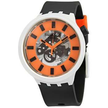 Đồng hồ Swatch Bioceramic Orack Quartz Orange Skeleton Dial SB03M104 Unisex Chính hãng Sale giá Rẻ tại XaXi World