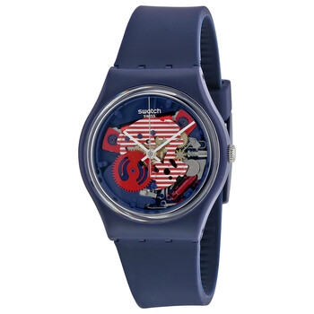Đồng hồ Swatch Porticciolo Red White Transparent Dial Blue Silicone Band GN239 Nữ Chính hãng Sale giá Rẻ tại XaXi World