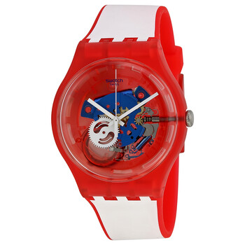 Đồng hồ Swatch Clownfish Red Blue Transparent Dial White & Red Silicone SUOR102 Nam Chính hãng Sale giá Rẻ tại XaXi World