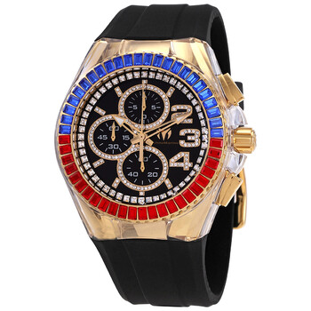 Đồng hồ Technomarine Cruise Chronograph Quartz Mặt Đen Pha Lê TM-121014 Nam Chính hãng Sale giá Rẻ tại XaXi World