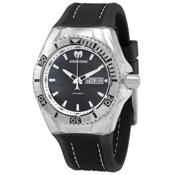 Đồng hồ Technomarine Cruise Monogram Black Mother of Pearl Logo Textured Dial Black Silicone Strap 115212 Nam Chính hãng Sale giá Rẻ tại XaXi World