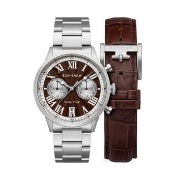 Đồng hồ Thomas Earnshaw Carlyle Dual Time Mặt Nâu ES-8176-44 Nam Chính hãng Sale giá Rẻ tại XaXi World