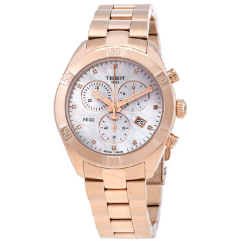 Đồng hồ Tissot PR 100 Chronograph Quartz Diamond Mặt Xà Cừ Trắng T101.917.33.116.00 Nữ Chính hãng Sale giá Rẻ tại XaXi World
