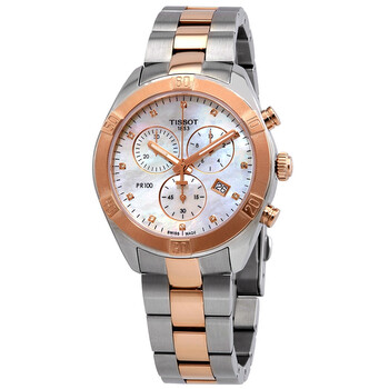 Đồng hồ Tissot PR 100 Chronograph Quartz Diamond Mặt Xà Cừ Trắng T101.917.22.116.00 Nữ Chính hãng Sale giá Rẻ tại XaXi World