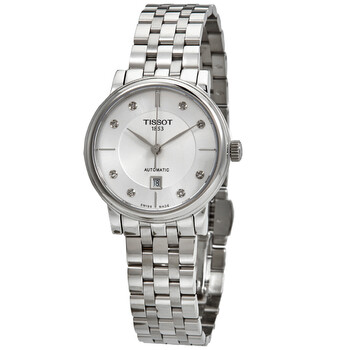Đồng hồ Tissot Carson Premium Automatic Diamond Mặt Trắng T122.207.11.036.00 Nữ Chính hãng Sale giá Rẻ tại XaXi World