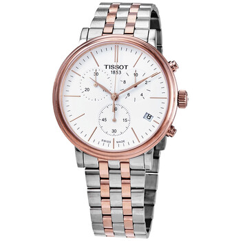 Đồng hồ Tissot Carson Premium Chronograph Quartz Mặt Trắng T122.417.22.011.00 Unisex Chính hãng Sale giá Rẻ tại XaXi World