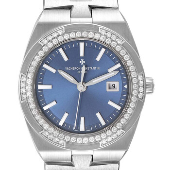 Đồng hồ Vacheron Constantin Overseas Quartz Diamond Mặt Xanh 1205v/100A-B590 Nữ Chính hãng Sale giá Rẻ tại XaXi World