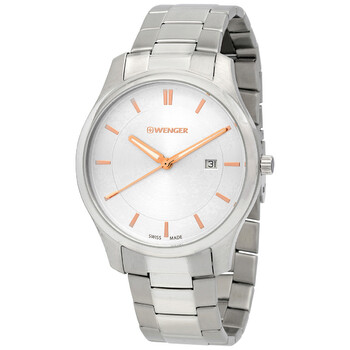 Đồng hồ Wenger City Classic Quartz Mặt Bạc 01.1441.105 Nam Chính hãng Sale giá Rẻ tại XaXi World