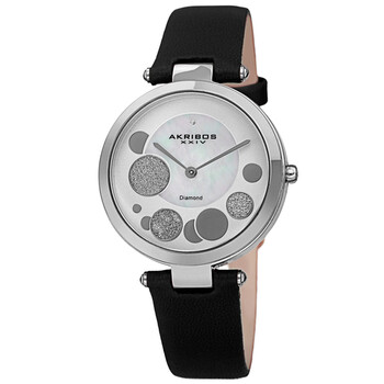 Đồng hồ Akribos Xxiv Quartz (máy pin) Diamond Mặt Trắng AK1069SSBK Nữ Chính hãng Sale giá Rẻ tại XaXi World