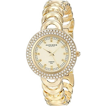 Đồng hồ Akribos Xxiv Empire Gold-Tone Bangle AK804YG Nữ Chính hãng Sale giá Rẻ tại XaXi World