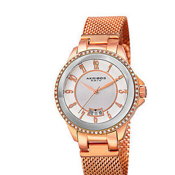 Đồng hồ Akribos Xxiv Ador Mặt Màu Bạc Rose Gold-tone AK840RG Nữ Chính hãng Sale giá Rẻ tại XaXi World