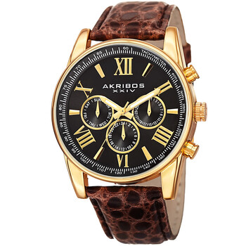 Đồng hồ Akribos Xxiv Enterprise Quartz (máy pin) Mặt Số Đen P50136 Nam Chính hãng Sale giá Rẻ tại XaXi World