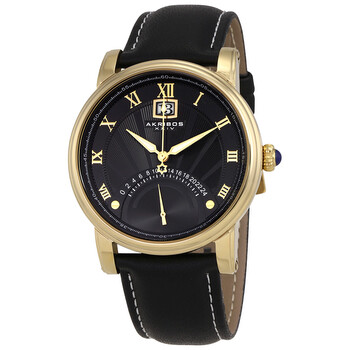 Đồng hồ Akribos Xxiv Essential Mặt Số Đen Leather AK913YG Nam Chính hãng Sale giá Rẻ tại XaXi World