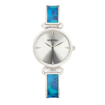Đồng hồ Bertha Katherine Quartz (máy pin) Crystal Mặt Màu Bạc BTHBS1302 Nữ Chính hãng Sale giá Rẻ tại XaXi World
