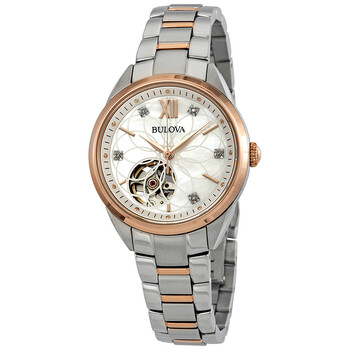 Đồng hồ Bulova Classics Automatic (máy cơ) Mother of Pearl Diamond Dial 98P170 Nữ Chính hãng Sale giá Rẻ tại XaXi World